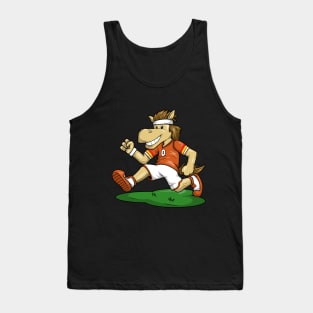 Horse as Soccer player at Soccer with Soccer shoes Tank Top